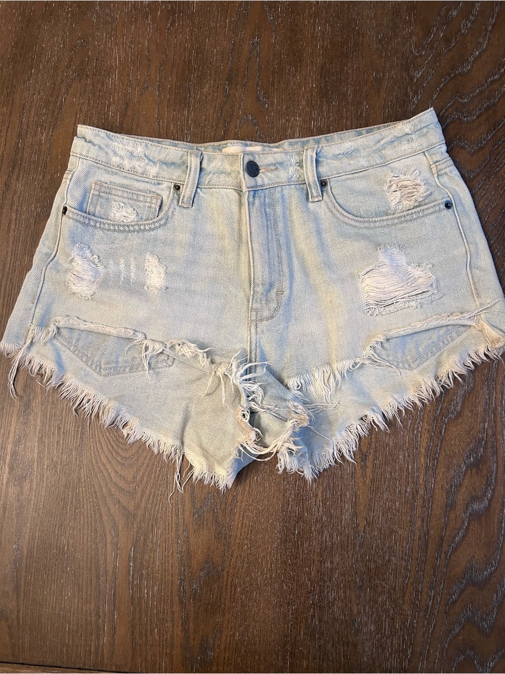 Hidden Jeans Light Blue Distressed Denim Women’s Shorts